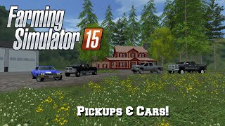 FS15 S2 Mod Spotlight 8 Pickups amp Cars [upl. by Hidie]