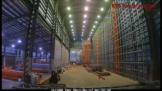 How ASRS installation done for tall and high racking under a roof within short period with Engineer [upl. by Nowtna]