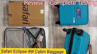 Safari Eclipse Cabin 55CM Trolley Bag Review and Complete Testing [upl. by Alyosha]