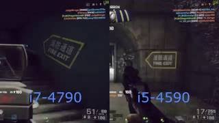 I74790 vs I54590 GTX970 Battlefield4 Ultra setting [upl. by Nosiaj]