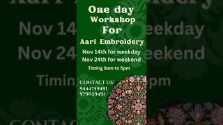 One day workshop for Aari Embroidery [upl. by Ynnij]