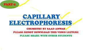 Capillary ElectrophoresisElectrophoretic MobilityInstrumental setupElectroosmotic Flowurduhindi [upl. by Gass186]