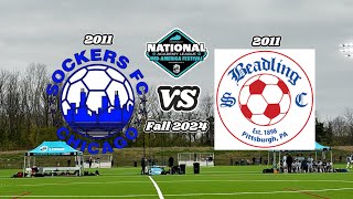 Fall 2024 Sockers FC Chicago vs Beadling SC NAL MidAmerica Festival [upl. by Assilev]