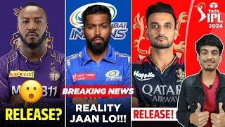 IPL 2024  KKR to RELEASE RUSSELL  HARDIK in MI 😯  RCB RELEASE UPDATE  CSK NEW TARGET  IPL NEWS [upl. by Ainattirb384]