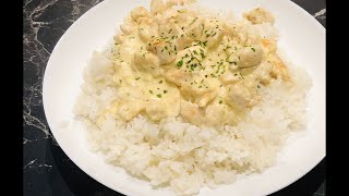 poulet à la crème fraîche et au champignons [upl. by Carson]