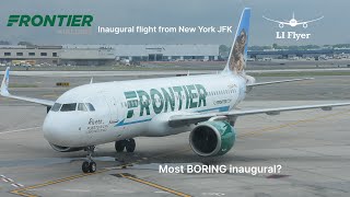 Flying on the inaugural Frontier Airlines flight from New York JFK Airport [upl. by Aspasia441]