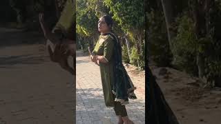 Girl in Olive SatinSilk Dancing with With Punjabi Song [upl. by Werda829]