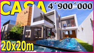 HERMOSA CASA CON CINE Y ALBERCA 20X20m 🔥🔥 [upl. by Atina]