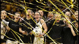 Caitlin Clark amp other Hawkeyes go through Senior Day festivities [upl. by Iteerp]