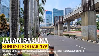 ⁴ᴷ⁶⁰ Walking Around Jakarta Jembatan Kuningan to Plaza Feztival Rasuna Epicentrum via Rasuna Said [upl. by Mellitz]