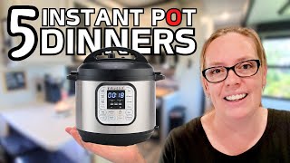 5 Delicious amp Easy Instant Pot dinner Recipes  RV cooking [upl. by Jorey720]