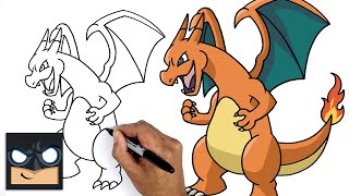 How To Draw Pokemon  Charizard  Step by Step Drawing Tutorial for Beginners [upl. by Atilrac810]