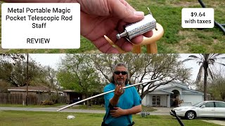 Metal Portable Magic Pocket Telescopic Staff Review [upl. by Bruno]