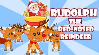 Rudolph The Red Nosed Reindeer  Christmas Songs for Kids  By BabyMoo [upl. by Leeann]