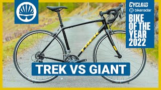 Budget Road Bikes HeadtoHead  Giant Contend Vs Trek Domane AL [upl. by Bannerman]