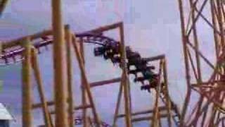 X Roller Coaster at Six Flags Magic Mountain [upl. by Leventhal554]