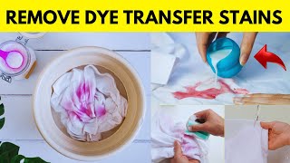 Vinegar Trick to Remove Dye Transfer Stains from White or Colored Clothes Without Bleach After Dryin [upl. by Aggi]