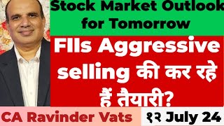 Stock Market Outlook for Tomorrow 12 July 2024 by CA Ravinder Vats [upl. by Atnaloj590]