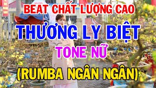 Thương Ly Biệt Karaoke Nhạc Sống Tone Nữ Rumba Ngân Ngân [upl. by Ole]