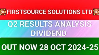 FIRSTSOURCE SOLUTIONS LTD Q2 RESULT 2024 FIRSTSOURCE SOLUTIONS LTD Q2 RESULT TODAY [upl. by Ecyar]