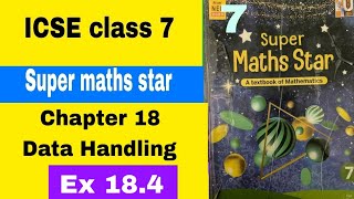 ICSE class 7 Super maths star Chapter 18 Data Handling Ex 184 [upl. by Brendon]