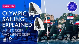 Mens and Womens Skiff  Olympic Sailing Explained [upl. by Anniken740]