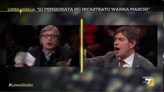 Linea Gialla  Sgarbi quotSe vai da Wanna Marchi sei un coglione tuquot [upl. by Solorac875]