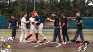 Benches clear in travel baseball game [upl. by Iseabal]