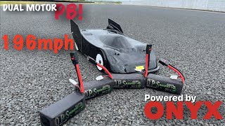 Arrma TP Dual motor RC car 196mph unedited run [upl. by Holmann]