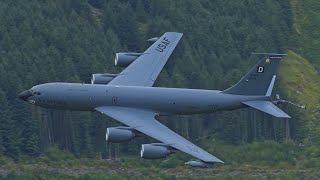 Mildenhall USAF KC135 Low Level passes in the Mach Loop for the first timemachloop lowlevel kc135 [upl. by Adiraf]