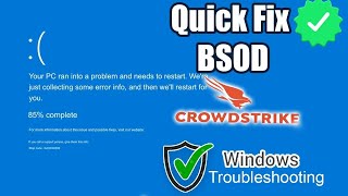 Blue Screen of Death FIXED in Seconds by Crowdstrike  Amazing [upl. by Walling394]