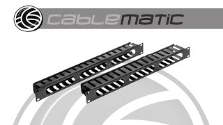 Panel guíacables para armario rack 19quot 1U para gestión de cables  distribuido por CABLEMATIC ® [upl. by Rehpotsirahc167]