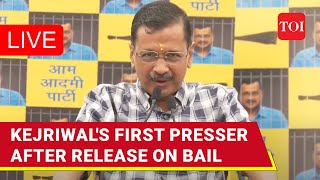 LIVE  Delhi CM Kejriwals Direct Attack On Modi In First Press Conference After Release On Bail [upl. by Haldis]