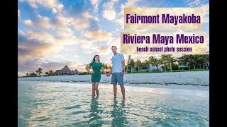 Fairmont Mayakoba sunset beach photo session Riviera Maya Mexico photography [upl. by Berman]