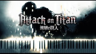 Attack on titan Armoured Titan Theme ataek ON taitn Advanced Piano cover Short Ver [upl. by Htiekel]