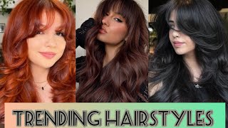 Faceframing layered hairstyles  Trending butterfly haircuts 2024  stylesforall hairstyle2004 [upl. by Holcman158]