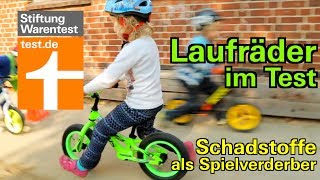 Test Laufräder für Kinder Schadstoffe in vielen Kinderlaufrädern  auch in Puky [upl. by Hayotal]