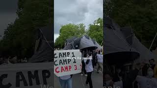 Students at The University of Oxford protest in support of Gaza [upl. by Mide]