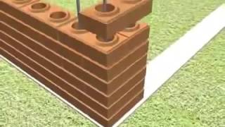 Teach how to build house with interlocking brick lego block eco brava blocks and clay lego bricks [upl. by Alastair]