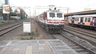 Highly Overpowered Mumbai Rajdhani Express With 10700Hp Push Pull WAP5 Locomotives Skips Dadar [upl. by Pennebaker]