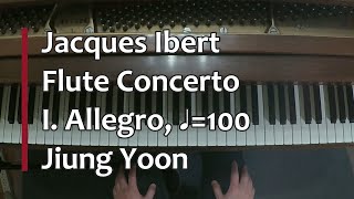 Piano Part Ibert Flute Concerto I Allegro ♩100 [upl. by Supmart]