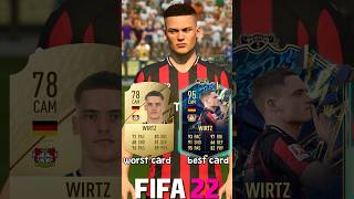 🇩🇪 FLORIAN WIRTZ worst vs best card in EVERY FIFA 2124⚽ fifa eafc24 fc24 fc25 wirtz [upl. by Ecirp]