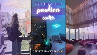 NYU Paulson Center DORM TOUR single  2 double suite amp full building tour [upl. by Ornie809]