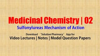 Medicinal Chemistry II 71 Sulfonylureas Mechanism of Action  Antidiabetic Drugs  Diabetes [upl. by Yeoj]