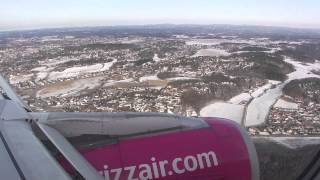 Lądowanie Wizz Air Oslo  Sandefjord  Lufthavn  Torp Airport [upl. by Aerdnas]