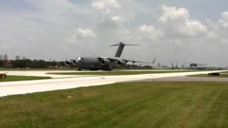 C17 Reversing Down Runway At Wrong Airport [upl. by Gates]