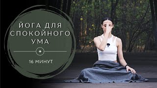 ЙОГА ДЛЯ СНЯТИЯ СТРЕССА И НАПРЯЖЕНИЯ Расслабление ума 16 минут [upl. by Ferde512]