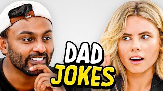 Dad Jokes  Dont laugh Challenge  Sath vs Peyton  Raise Your Spirits [upl. by Suivatna]