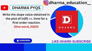 Write the slope value obtained in the plot of lnR vs time for a first order reaction [upl. by Froehlich]