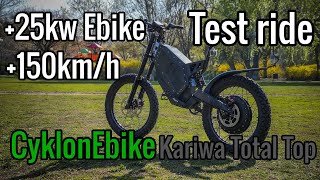 25kw CyklonEbike Kariwa Total Top testissä  höpinää [upl. by Nonna344]